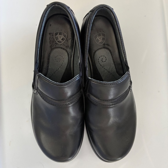 Ariat Sutter black Women's Clogs shoes work slip on Fall smooth leather  6.5B - Picture 11 of 14